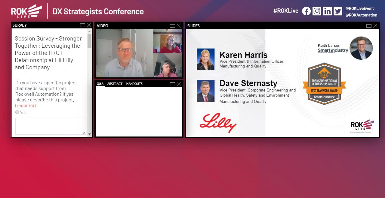 Eli Lilly and Company - Stronger Together Leveraging the Power of the IT and OT Relationship